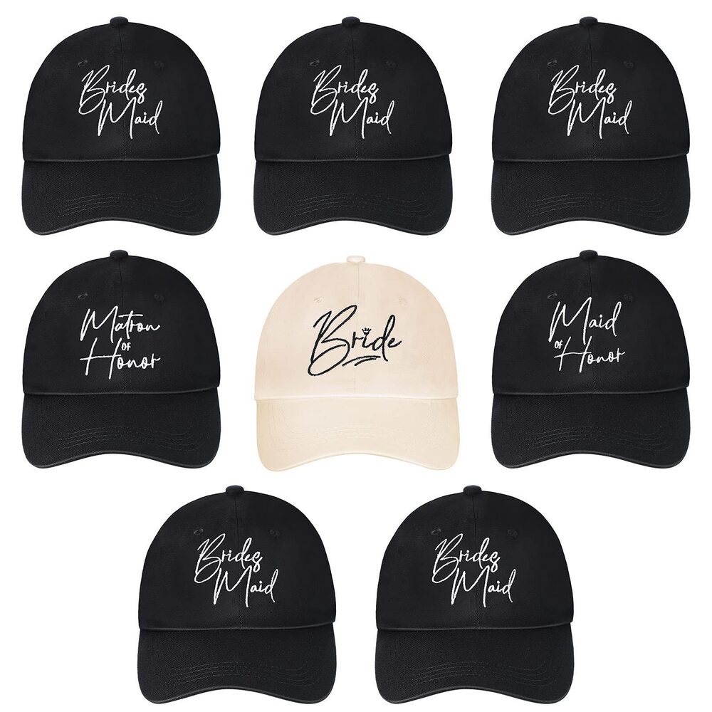 4287 8 Pcs Bachelorette Hats Bride Hats for Bachelorette Party Bridesmaid